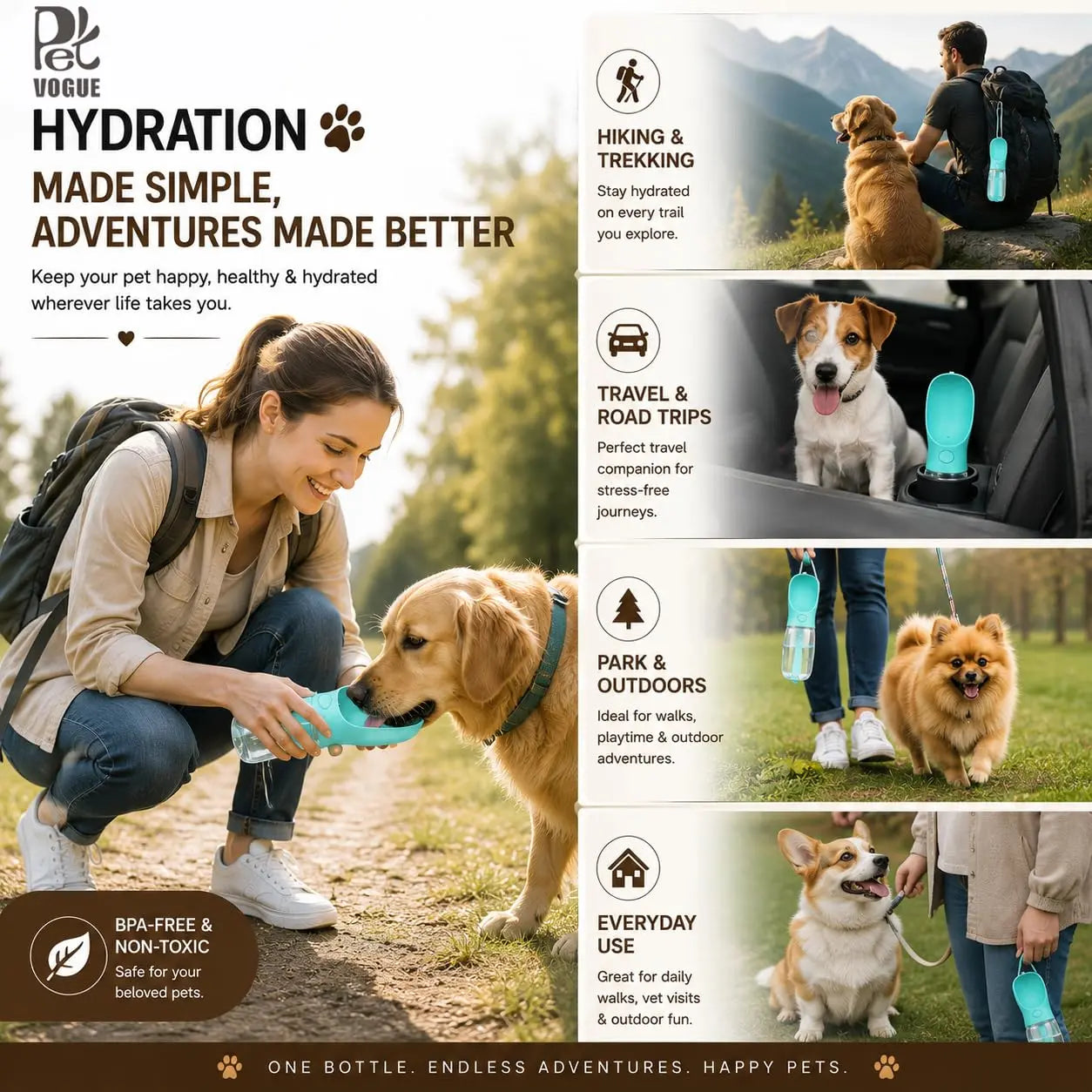 Portable Leakproof Pet Water Bottle